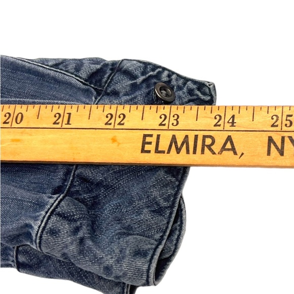 Rails Anthropologie Rosalee Chambray Tie Neck Denim Button Down Blouse Sz S EUC! - Picture 13 of 15